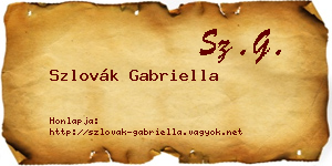Szlovák Gabriella névjegykártya